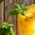 Suco de Abacaxi com Limão e Manjericão